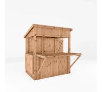 Mercia 6 x 4ft Pressure Treated Garden Bar Shutters - Size: 4 x 6ft - Brown - Wilko