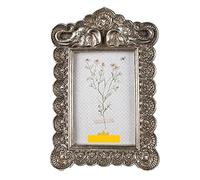 6 x 4 Silver Photo Picture Frame - Elephant Design - Wall Hanging Freestanding Portrait