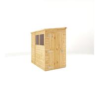Mercia 6 x 4 Woodsman Shiplap Pent Shed, Brown