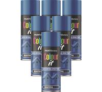 6 x 400ml Beautiful Blue Gloss Spray For Car Van Bike Aerosol Paint