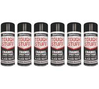 6 x 400ml Black Matt Paint for Spray Chair Garden Furniture Wood Kitchen Bin Chair Boards Canvas Wardrode Cabinet Cupboard