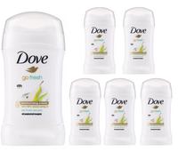 6 x 40ml Dove Go Fresh Pear & Aloe Vera 48H Anti-Perspirant Deodorant Stick