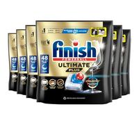 6 x 48 Finish Ultimate Plus All In One Dishwasher Tablets Fresh 288 Tabs Total
