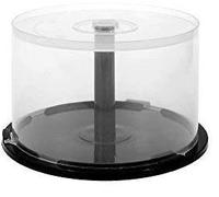 6 x 50 Empty CD DVD Cakebox Storage Tub Plastic Case for DVD CD Bluray Discs Spindle cake box (Holds 300 discs)