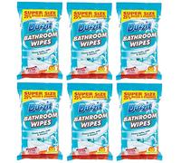 6 x 50 Pack Duzzit Bathroom Wipes Safe For Sinks, Showers And Baths