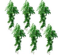 6 x 50cm Artificial Trailing Philodendron Large Leaf Plant Leaf Green One Size
