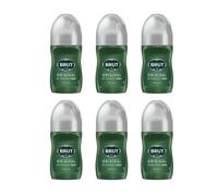6 x 50ml Brut Original Men's Anti-Perspirant Deodorant Roll On 0% Alcohol