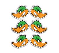 6 x 5cm Angry Duck Vinyl Stickers - Bird Cartoon Travel Luggage Men Women Boys Girls Design Small Decal Laptop Scrapbooking #5614