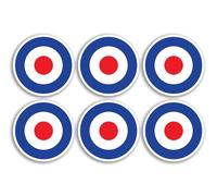 6 x 5cm RAF Vinyl Stickers - Mod Target Roundel Air Force Travel Luggage Men Women Boys Girls Design Small Decal Laptop Scrapbooking #60913