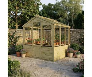6 x 6 Evesham Wooden Greenhouse