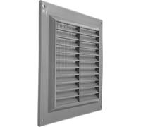 6'' x 6'' Inch / 150 x 150 mm Plastic Vent Cover - Grey - Square Soffit Vent - Exhaust Ventilation Louver - Air Inlet Grille Cover - Built-in Screen Mesh - HVAC Vent Duct Cover