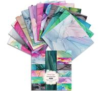 6 x 6 Marble Scrapbook Paper, Marbled Pattern Paper 6 inch 48 Sheets Single-Sided Marble Docoupage Paper, Decorative Craft Paper Journaling Planner Paper Pad for Holiday Cardmaking DIY Origami