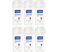 6 x 65ml Sanex Dermo Invisible 24H Deodorant Stick (0% Parabens & Alcohol)