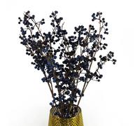 Leaf Design UK Artificial Christmas Berry Spray Branches Plants, Holz, Pack of 6 Blue, 70cm
