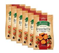 6 x 70g Bruschette Tomato Bread Chips Olive Oregano Oven Baked Snack Crackers