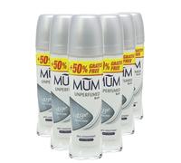 6 x 75ml Mum Roll On Unperfumed 48H Anti Perspirant Deodorant Alcohol Free