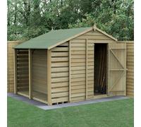 4LIFE Apex Shed 6x8 - Single Door - No Windows - With Lean-To