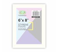 6 X 8 Inches Picture Frame with Clear Styrene Front Window 15cm X 20cm Rectangular Flat Border Photo Frames to Hang on the Wall or Place on the Table to Decorate the Home School Office (White)