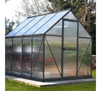 6' x 8' Palram Canopia Mythos Grey Greenhouse (1.85m x 2.47m)