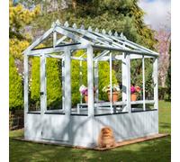 Shire Holkham Wooden 6 x 8ft Greenhouse - Brown - Shire Garden Buildings - Wilko