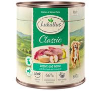 6 x 800g Lukullus Wet Dog Food - 5 + 1 Free! * - Rabbit & Game (6 x 800g)