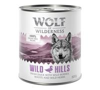 6 x 800g Wolf of Wilderness Wet Dog Food - 10% Off! * - Adult Single Protein Wild Hills - Duck (6 x 800g)