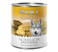 6 x 800g Wolf of Wilderness Wet Dog Food - 10% Off! * - Adult The Taste of the Savanna - Turkey, Beef, Goat (6 x 800g)
