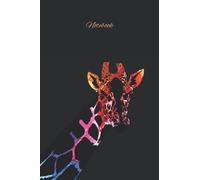 6" x 9" Double Giraffe - Montego Black 120 page Notebook: Blank lined paper high quality matte paperback cover By Elizabeth Banks
