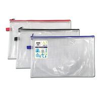6 x A3+ Tuff Bag School Waterproof Storage Strong Pencil Pen Case Zip Wallet (460x 350mm) by ARK