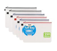 6 x A4+ Foolscap Tuff Bags Heavy Duty 500 Micron Strong Weatherproof Storage Case Wallets Pouches