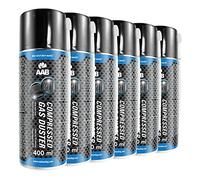 6 x AABCOOLING Compressed Gas Duster 400ml - Cleaning Computer, Keyboard, and Other Office Equipment, Laptop Cleaner, PC Cleaning Kit, Air Duster, Can of Air, Aerosol Duster, Canned Air