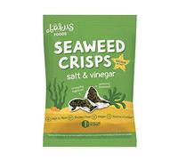 6 x Abakus Food Natural Salt & Vinegar Seaweed Crisps - 18g
