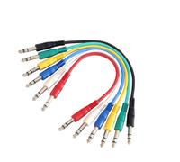 6 x Adam Hall K3BVV0090SET Guitar Patch Cables 0.9m 6 Pack Multi-Coloured
