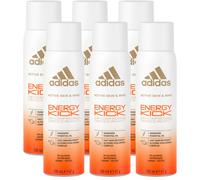 6 x Adidas 24H Compressed Deodorant 100ml - Energy Kick (Mandarin)