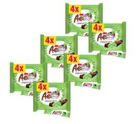 6 x Aero Bubbly Peppermint Mint Chocolate Bar Multipack 27g 4 Pack, 108g Perfect For Sharing and Gifting for Kids and Adults Suitable for Vegetarians