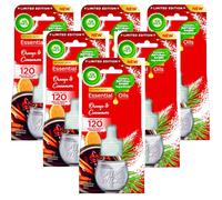 6 X Air Wick Electrical Plugin Oil Refills - Orange & Cinnamon