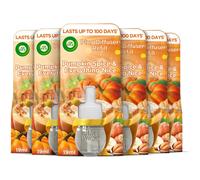 Air Wick Plug in Diffuser Refill, Pumpkin Spice & Everything Nice, Pack 6 x 19ml, Long Lasting Fragrance, Lasts up to 600 Days, Plug in Air freshener