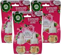 6 x Air Wick Plug in Oil Refills - Raspberry & Vanilla Rose