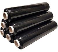 6 X AMBARS 400mm x 250m|Standard Roll Stretch Wrap|Pallet Wrap, Luggage Wrap | Plastic Wrap for Moving Black Pallet Shrink Wrap Cling Firm,Furniture, Luggage Wrapping, Industrial One (6 ROLL)