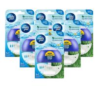 6 x Ambi Pur Toilet Liquid Rim Block (Holder + Refill 55 ml) - Fresh Water & Mint