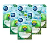 6 x Ambi Pur Toilet Liquid Rim Block (Holder + Refill 55 ml) - Tea Tree & Pine