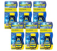 6 X Aquachek 4-Way Chlorine Test Strips