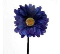 6 x Artificial Single Stem Blue Gerbera with Big Bloom - very dramatic - home garden