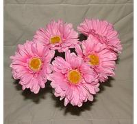 6 x Artificial Single Stem Light Pink Gerbera with Big Bloom - very dramatic - home garden