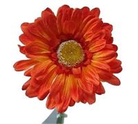 6 x Artificial Single Stem Orange Gerbera with Big Bloom - very dramatic - home garden