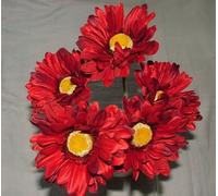 Artificial Single Stem Gerbera with Big Bloom - very dramatic 6 x Red