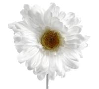 6 x Artificial Single Stem White Gerbera with Big Bloom - very dramatic - home garden