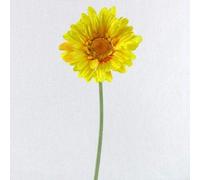 6 x Artificial Single Stem Yellow Gerbera with Big Bloom - very dramatic - home garden