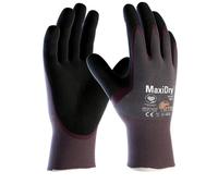 6 X ATG MaxiDry Gloves Full Nitrile Coating Oil & Water Resistant PPE Work LARGE