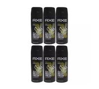 6 x AXE (LYNX) GOLD 150ml Deodorant Body Spray Oud Wood & Fresh Vanilla Scent